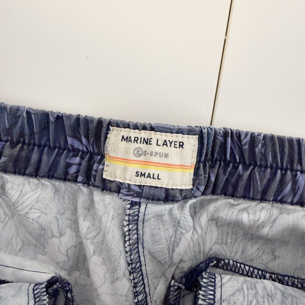 Marine Layer Womens Allison Pant Blue Floral High Rise - S - Picture 7 of 10
